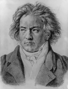 Prints of German composer Ludwig van Beethoven (1770 - 1827). Original Artwork: Portrait August von Kloeber (Photo by Rischgitz/Getty Images) Germany Prints: Ludwig Van Beethoven Print
