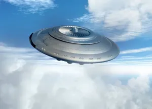 UFO Cloudscape Print - Alien Illustration Artwork