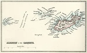 Map of Alderney and the Casquets Map of Alderney and the Casquets