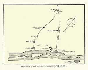 Map of the area arounf the Battle of Abu Klea, 1885 Map of the area arounf the Battle of Abu Klea, 1885
