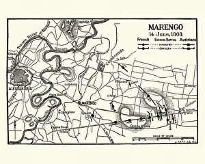 Map of Battle of Marengo, Evening 14 June1800 Map of Battle of Marengo, Evening 14 June1800