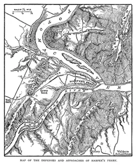 Map of the defenses and approaches of Harpers Ferry during the American Civil War Map of the defenses and approaches of Harpers Ferry during the American Civil War