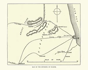Map of the environs of Suakin, Sudan, Mahdist War, 19th Century Map of the environs of Suakin, Sudan, Mahdist War, 19th Century