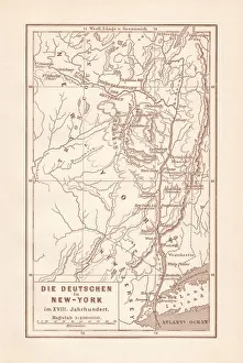 Map of the Germans in New York (state), 18th century Map of the Germans in New York (state), 18th century