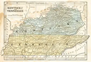 Magical world illustration/palmer illustrated collection/map kentucky tennessee 1855 Magical world illustration/palmer illustrated collection/map kentucky tennessee 1855