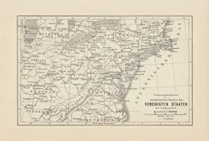 Map of Northeast United States, published in 1882 Map of Northeast United States, published in 1882