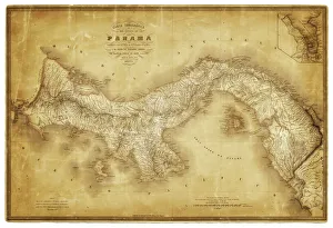Magical world illustration/palmer illustrated collection/map panama 1864 Magical world illustration/palmer illustrated collection/map panama 1864