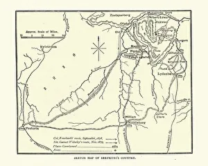 Map of Sekhukhune King of the Marota country, Southern Africa Map of Sekhukhune King of the Marota country, Southern Africa