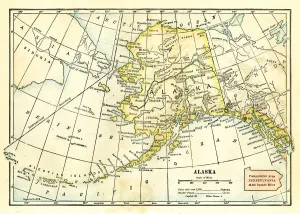 Map Treasures Collection Prints: Alaska map 1898