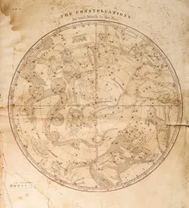 Cartography Artwork Prints: Celestial Map 1856