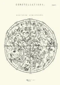 Vintage Southern Hemisphere Constellations Print