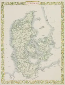 Prints of Antique map of Denmark Denmark Prints: Antique Map of Denmark Print (Denmark Maps)