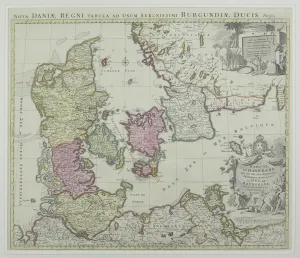 Fine Art Storehouse Print of Denmark Map (Denmark Maps)