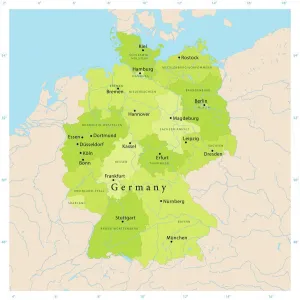 Germany Vector Map Print for High-Quality Artwork