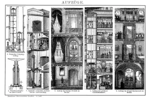 Serbia Prints: Historical Elevators Print: Antique Engraving Illustration