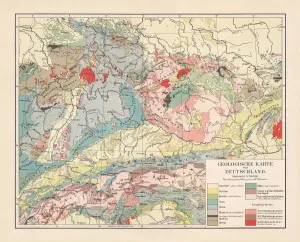 Geological Map Prints: Fine Art Storehouse Print of 1897 Geological Map
