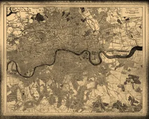 Prints of London city map London Prints: London City Map Print (Historical Maps)