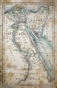 Africa Prints: Fine Art Storehouse Print: Map of Egypt Illustration