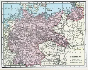 Vintage German Maps Prints: Map Of Germany