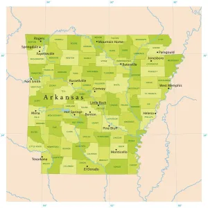 Prints of Highly detailed vector map of Arkansas, United States. File was created on April 12, 2012. The colors in the.eps-file are ready for print (CMYK). Included files: EPS (v8) and Hi-Res JPG Arkansas Prints: Arkansas Vector Map - Highly Detailed CMYK Print-Ready Map