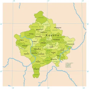 Prints of Highly detailed vector map of Kosovo. File was created on November 2, 2011. The colors in the.eps-file are ready for print (CMYK). Included files: EPS (v8) and Hi-Res JPG Kosovo Prints: Highly Detailed Kosovo Vector Map for Print