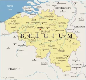 Vector Map of Belgium Print - Fine Art Storehouse