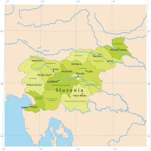 Highly Detailed Slovenia Vector Map for Print