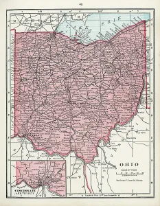 Antique American Cartography Prints: Map Of Ohio