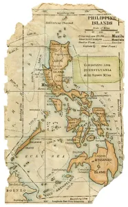Philippines Prints: 1898 Philippines Map Print from Physical Geography