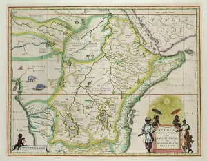 Images Dated 2012 January: Private Collection Map of Ethiopia Print, c.1690