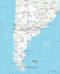 Argentina Map Prints: Agentina Refernce Map