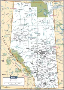 Prints of Reference Maps, 103745689 Map Prints: Alberta Provincial Map Print Reference Maps 103745689