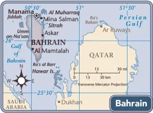 Bahrain Country Map 2011 Print (Reference Maps)