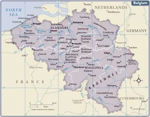 Prints of 2011 edition Belgium Prints: Belgium Country Map 2011 Print (Reference Maps)