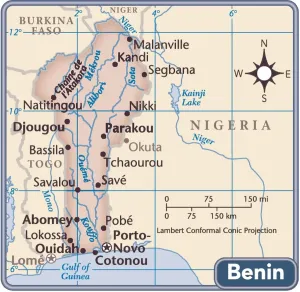 Reference Maps 2011 Edition Prints: Benin country map