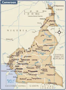 Cameroon Country Map Print (2011 Reference Maps)
