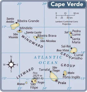 Reference Maps 2011 Edition Prints: Cape Verde country map