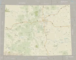Colorado State Map Print: Detailed Reference Map