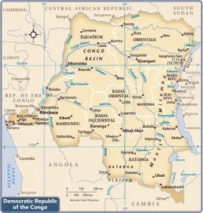 Democratic Republic of the Congo 2011 Print Reference Map