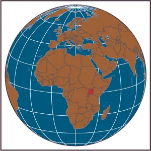 World Reference Maps Collection Prints: Democratic Republic of the Congo locator map
