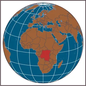 Democratic Republic Of Congo Map Prints: Democratic Republic of the Congo locator map