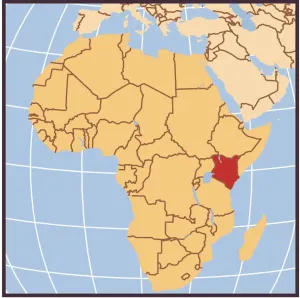 Africa Country Maps Prints: Democratic Republic of the Congo locator map