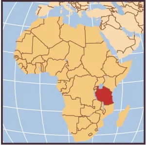 Africa Country Maps Prints: Democratic Republic of the Congo locator map