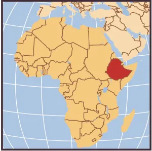 Africa Country Maps Prints: Democratic Republic of the Congo locator map