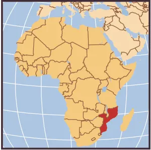 Africa Geography Maps Prints: Democratic Republic of the Congo locator map