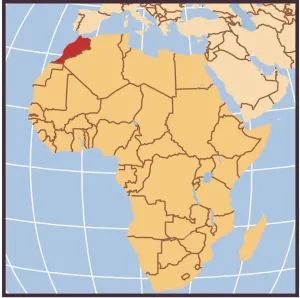 Africa Country Maps Prints: Democratic Republic of the Congo locator map