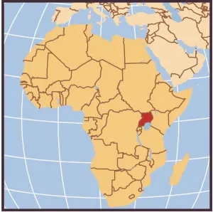 Africa Country Maps Prints: Democratic Republic of the Congo locator map