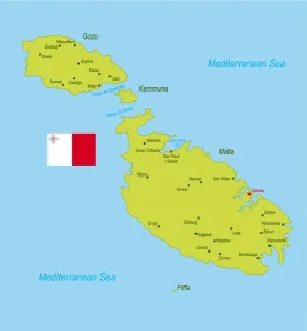 Prints of Malta Prints: Malta Reference Map Print (Fine Art Storehouse)