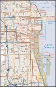 Prints of 2011 edition Illinois Prints: Downtown Chicago 2011 Print Reference Map