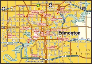 Edmonton, Alberta Area Reference Print 2009